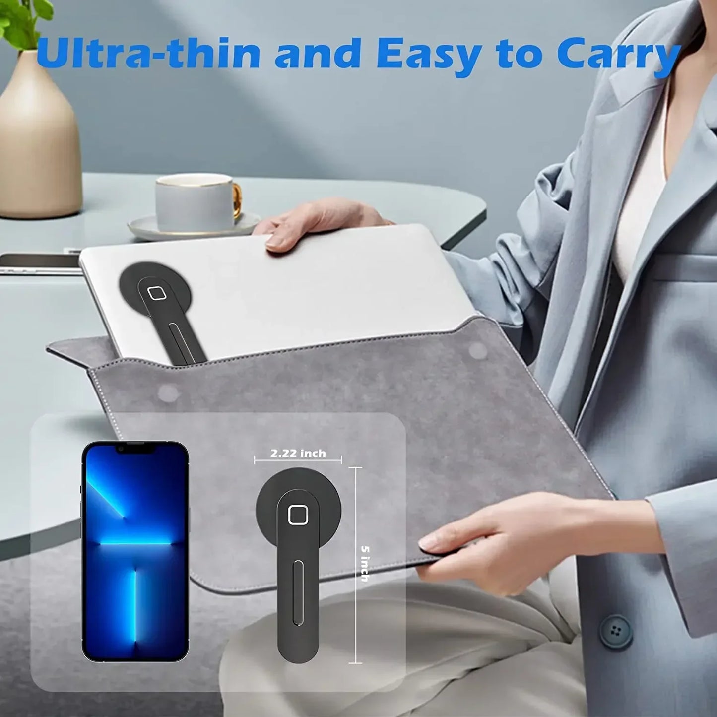 Slim & Foldable Magnetic Phone Holder for All Phones.