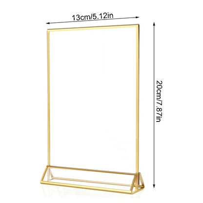 Multipurpose Transparent Acrylic, Gold Frame Display Stand