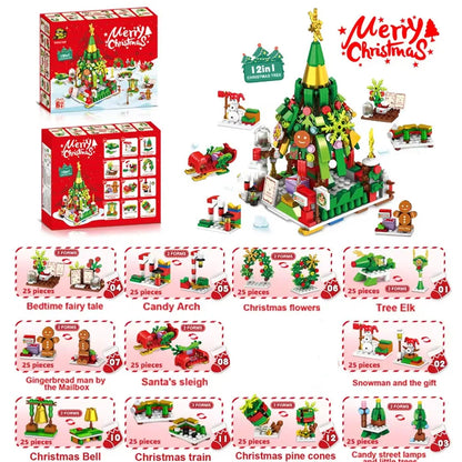 Festive Fun: Santa Claus & Reindeer Micro Building Blocks.