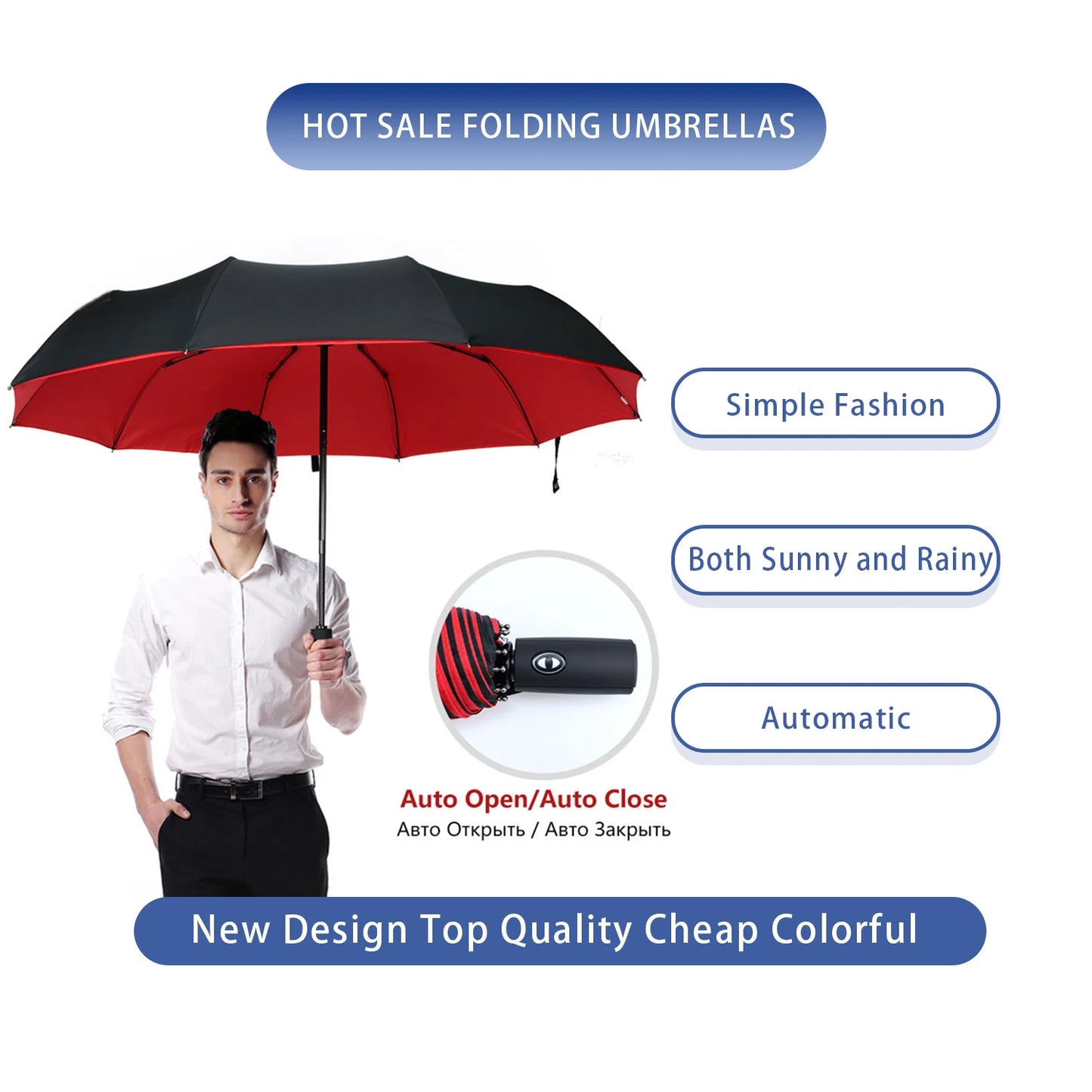The Ultimate Windproof Automatic Umbrella - Stay Dry in Style