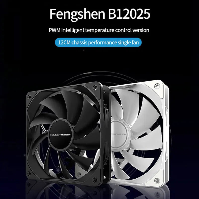4-Pin PWM 12cm Cooling Fan 12V for PC Cases and CPU Coolers.
